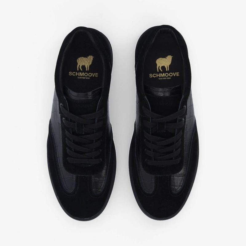 SAN MARINO SNEAKER M - MAT KROCO/SUEDE - BLACK